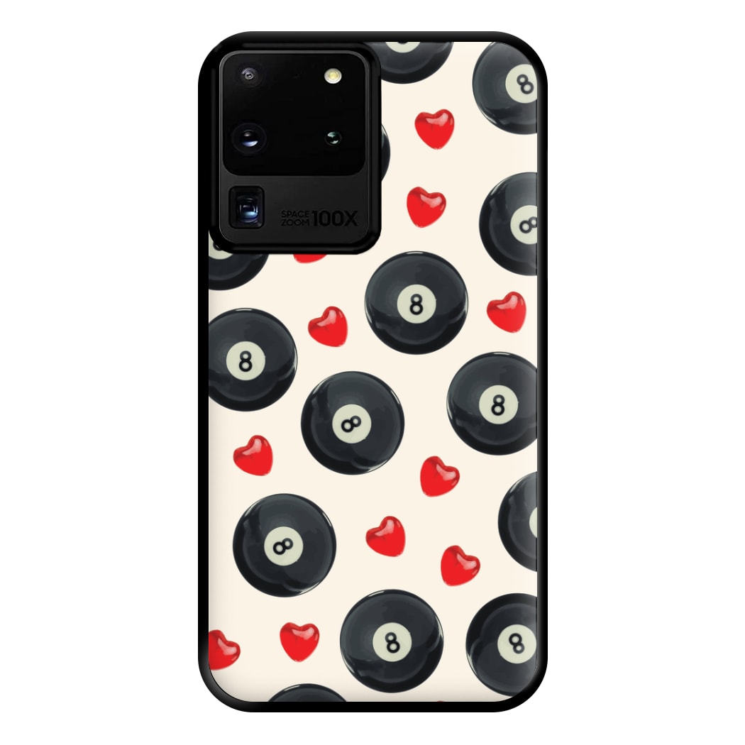 8-Balls And Hearts Pattern Phone Case for Galaxy S20 Ultra