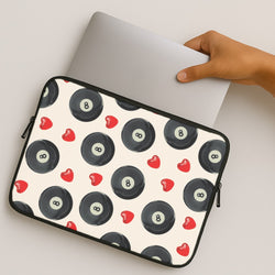 8-Balls And Hearts Pattern MacBook Case