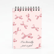 I'm Literally Just A Girl Bows Pattern Notebook 4