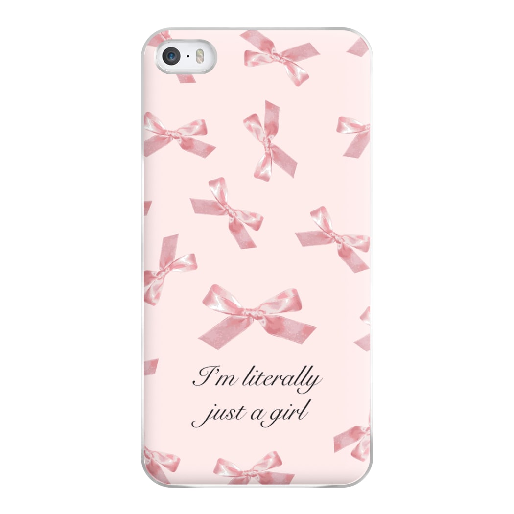 I'm Literally Just A Girl Bows Pattern Phone Case for iPhone 5 / 5s / SE 2016