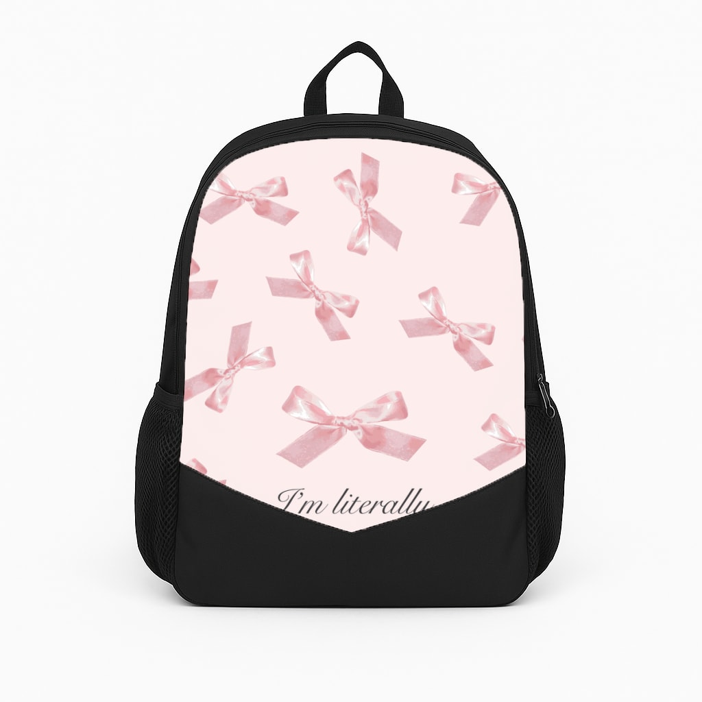 I'm Literally Just A Girl Bows Pattern Backpack