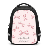 I'm Literally Just A Girl Bows Pattern Backpack