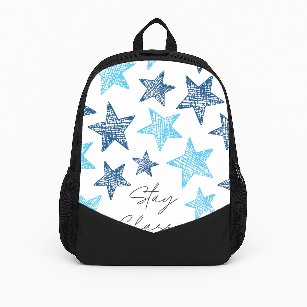 Stay Classy Blue Stars Pattern Backpack