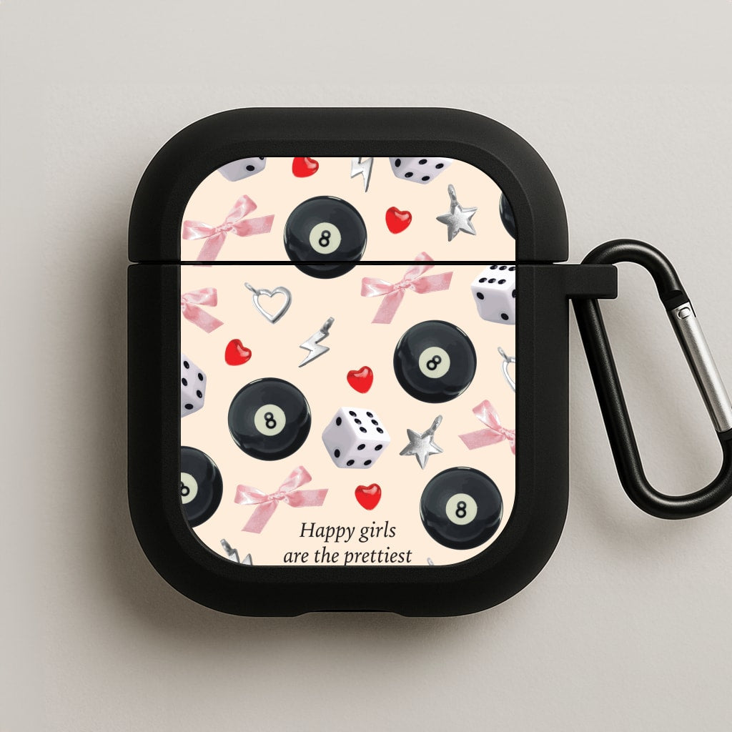 Happy Girls Are The Prettiest Pattern AirPods Case