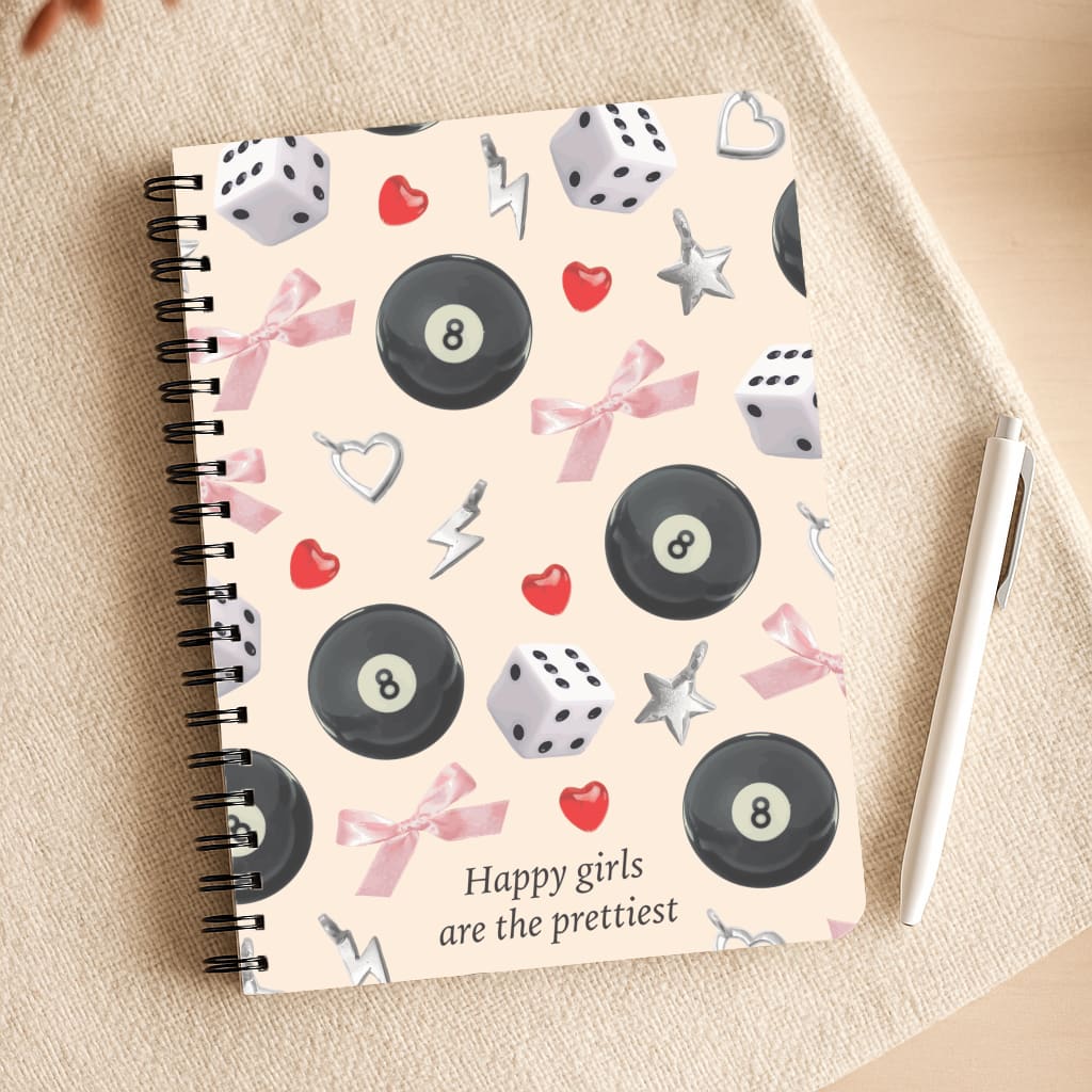 Happy Girls Are The Prettiest Pattern Notepad