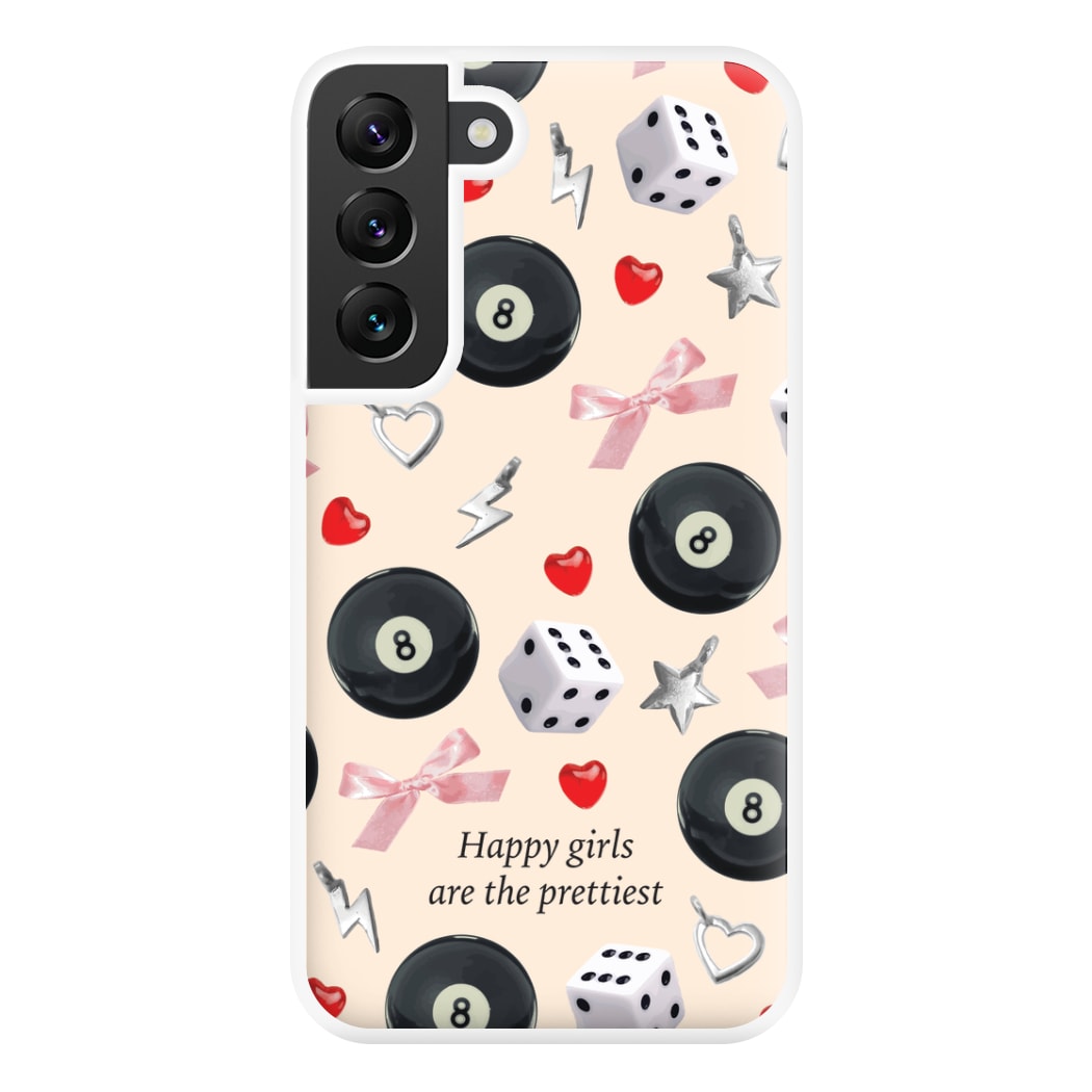 Happy Girls Are The Prettiest Pattern Phone Case for Galaxy S22 Plus
