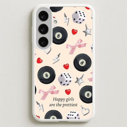 Happy Girls Are The Prettiest Pattern Phone Case for Galaxy S25FE