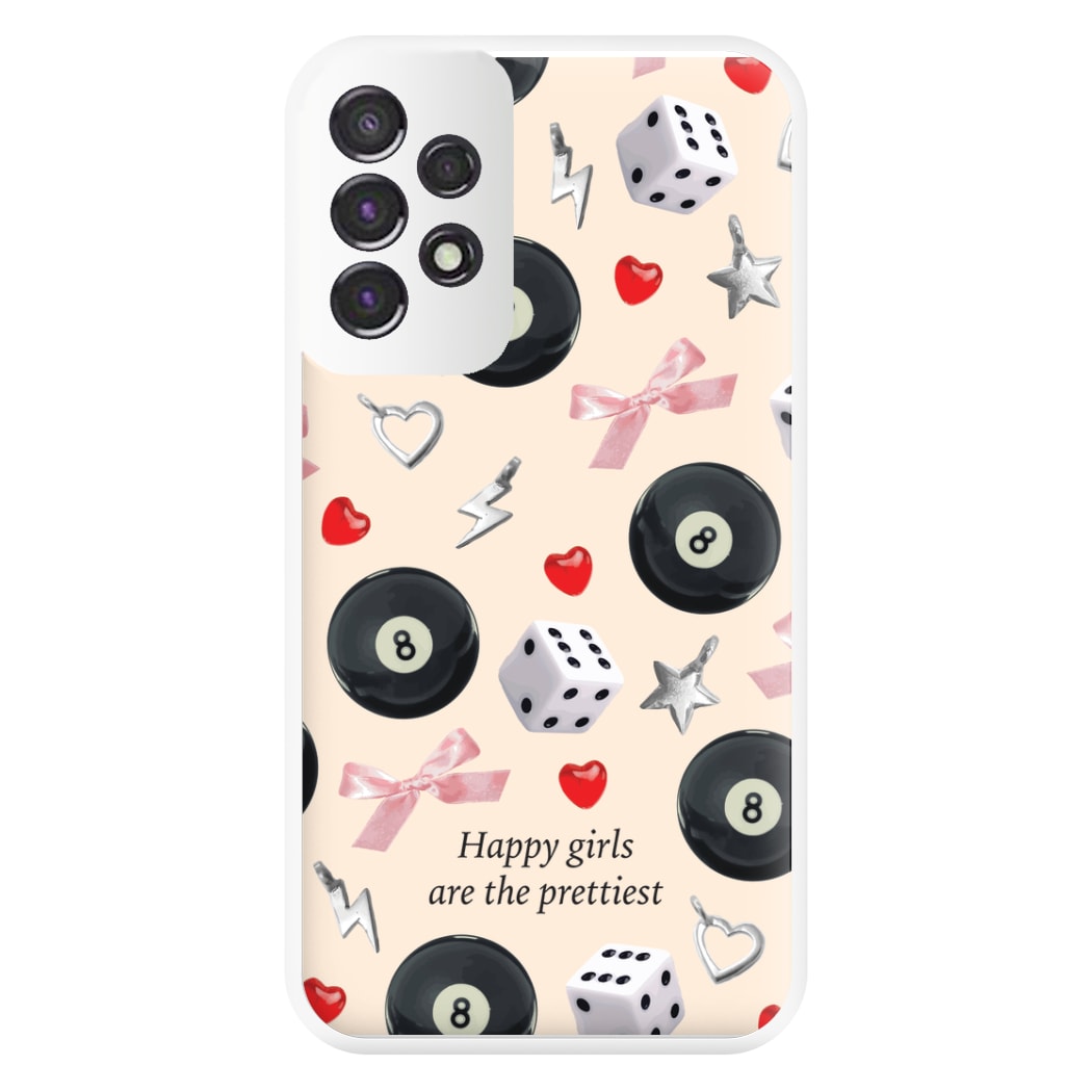 Happy Girls Are The Prettiest Pattern Phone Case for Galaxy A53