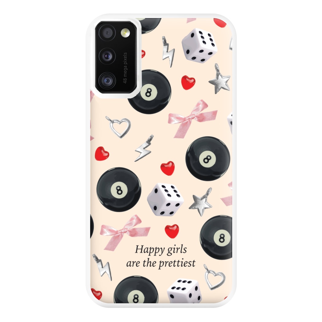 Happy Girls Are The Prettiest Pattern Phone Case for Galaxy A41