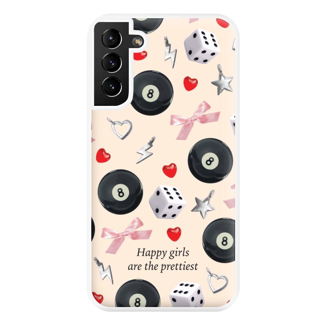 Happy Girls Are The Prettiest Pattern Phone Case for Galaxy S21 Plus