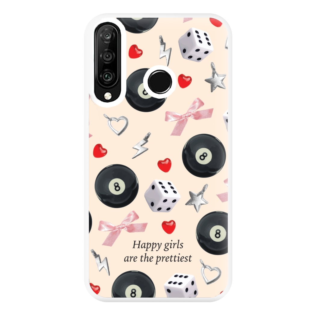 Happy Girls Are The Prettiest Pattern Phone Case for Huawei P30 Lite