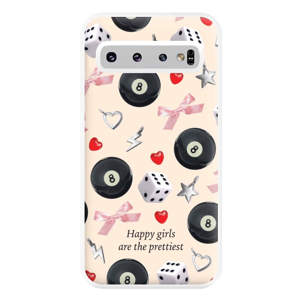 Happy Girls Are The Prettiest Pattern Phone Case for Galaxy S10 Plus