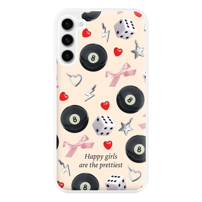 Happy Girls Are The Prettiest Pattern Phone Case for Galaxy S23FE