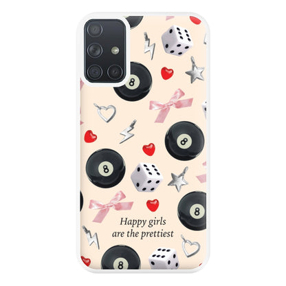 Happy Girls Are The Prettiest Pattern Phone Case for Galaxy A71