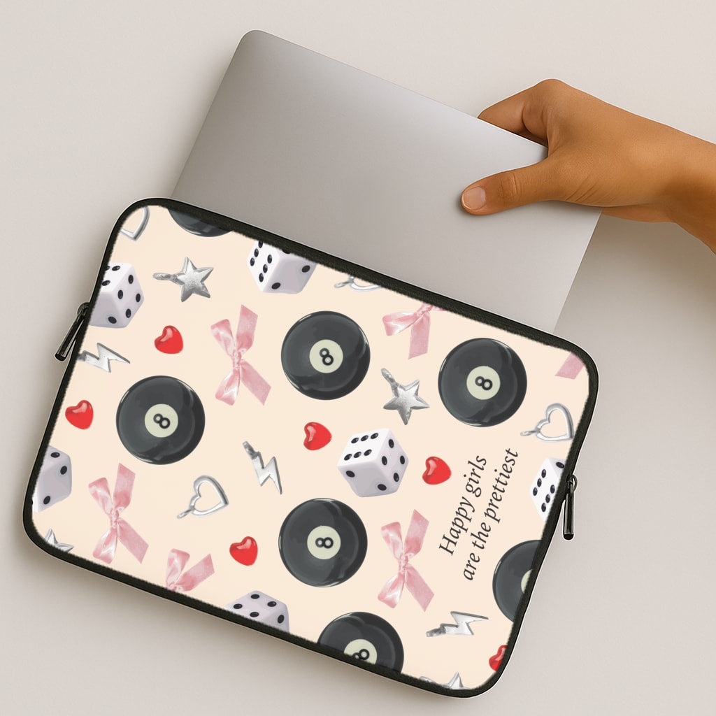 Happy Girls Are The Prettiest Pattern MacBook Case