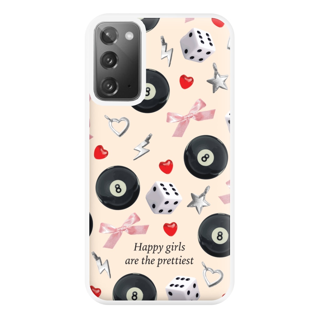 Happy Girls Are The Prettiest Pattern Phone Case for Galaxy Note 20 Ultra