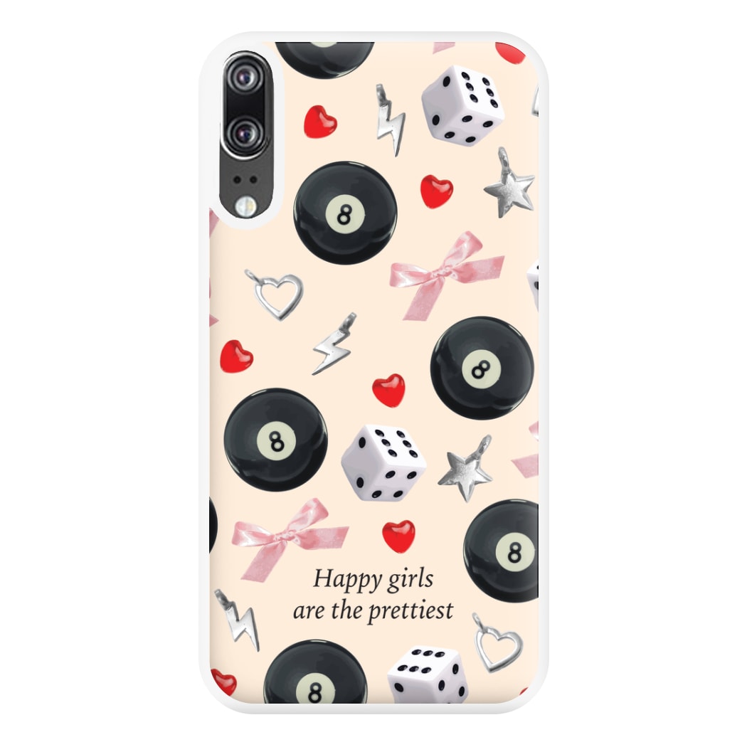 Happy Girls Are The Prettiest Pattern Phone Case for Huawei P20