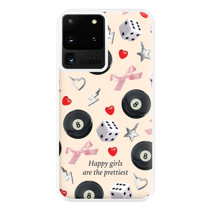 Happy Girls Are The Prettiest Pattern Phone Case for Galaxy S20 Ultra
