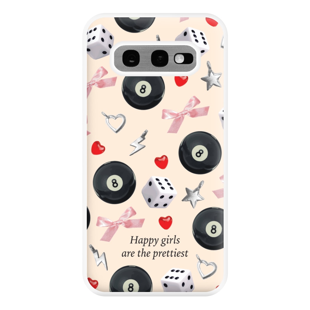 Happy Girls Are The Prettiest Pattern Phone Case for Galaxy S10e