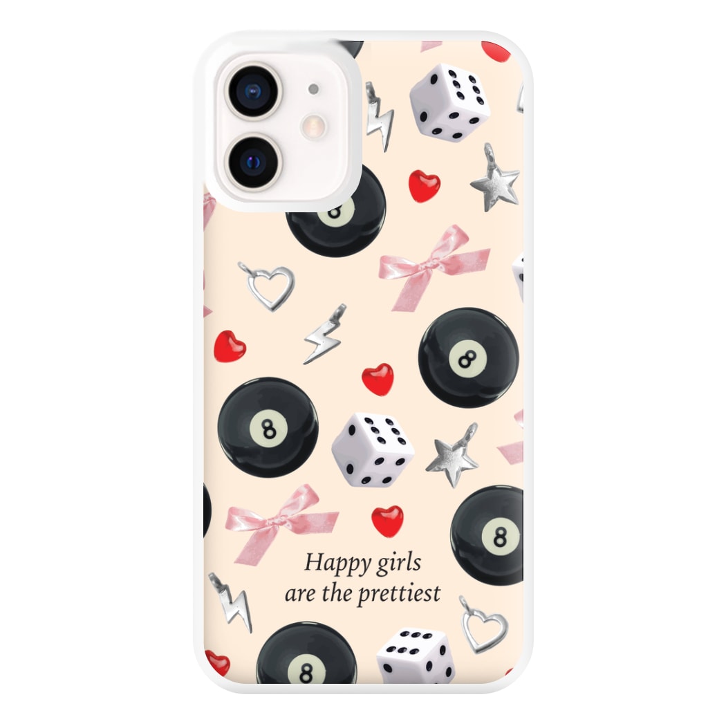 Happy Girls Are The Prettiest Pattern Phone Case for iPhone 13 Mini