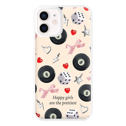Happy Girls Are The Prettiest Pattern Phone Case for iPhone 13 Mini