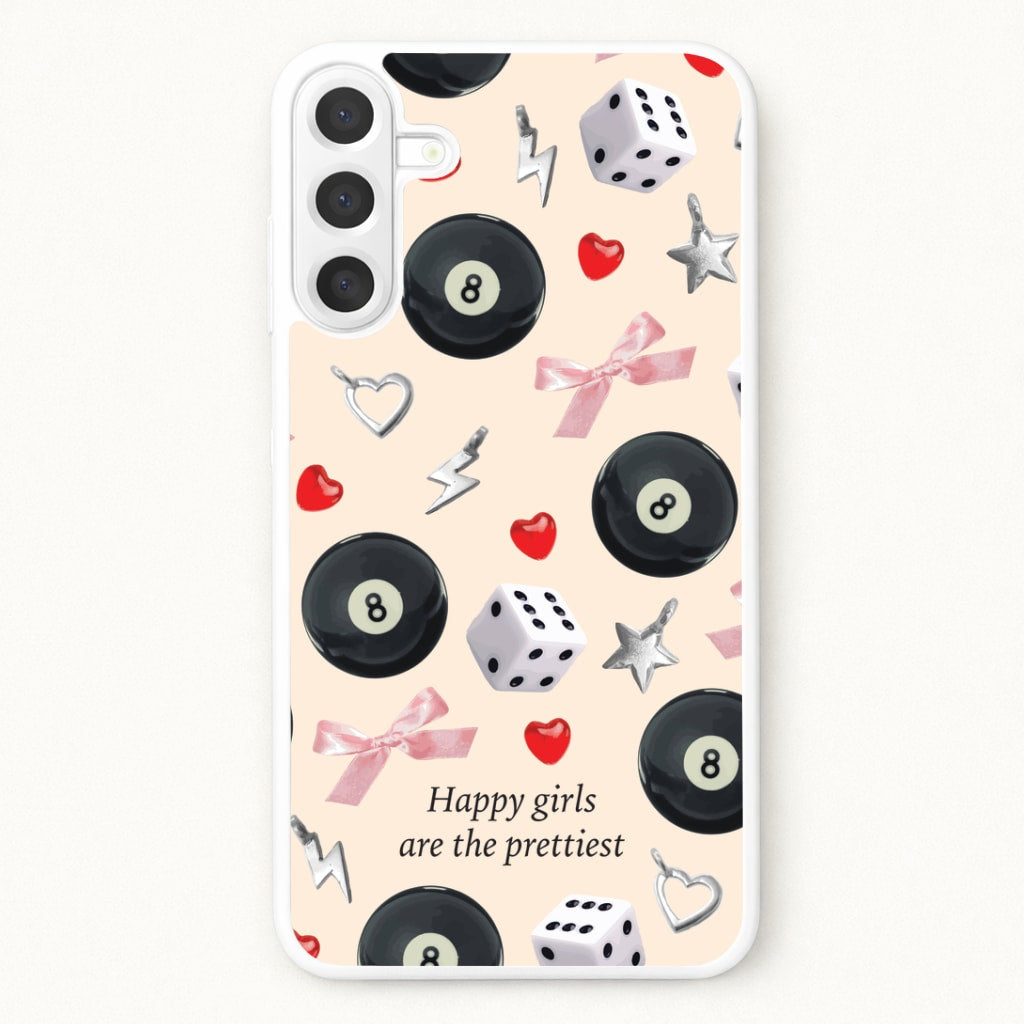 Happy Girls Are The Prettiest Pattern Phone Case for Galaxy A17