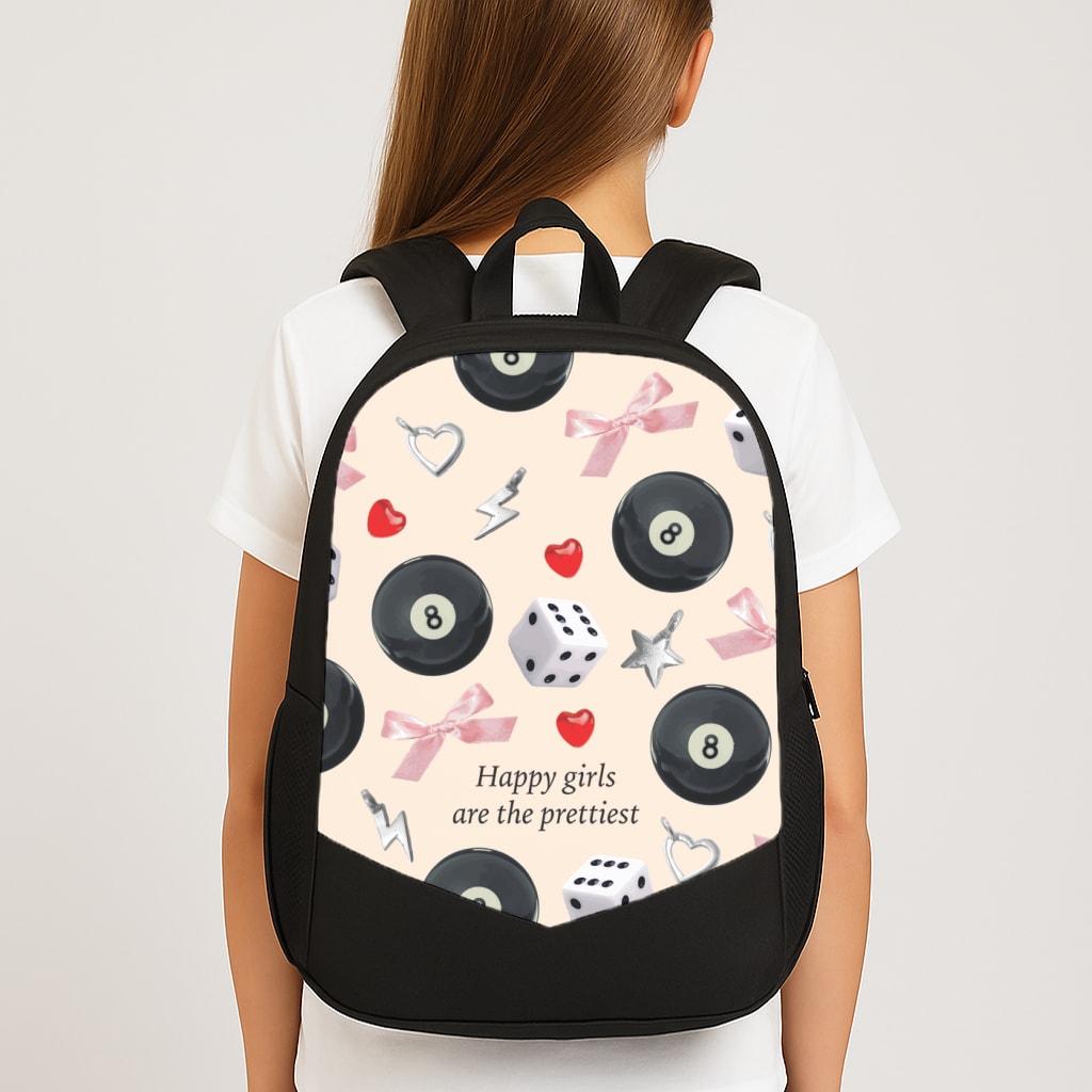 Happy Girls Are The Prettiest Pattern Backpack