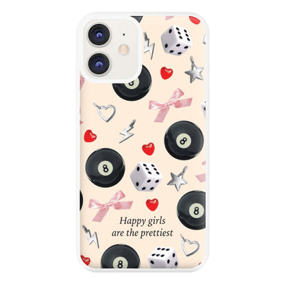 Happy Girls Are The Prettiest Pattern Phone Case for iPhone 12 / 12 Pro