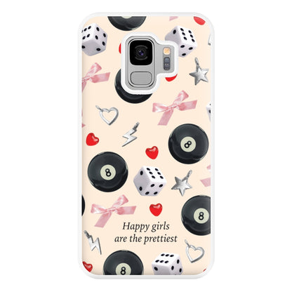 Happy Girls Are The Prettiest Pattern Phone Case for Galaxy S9 Plus