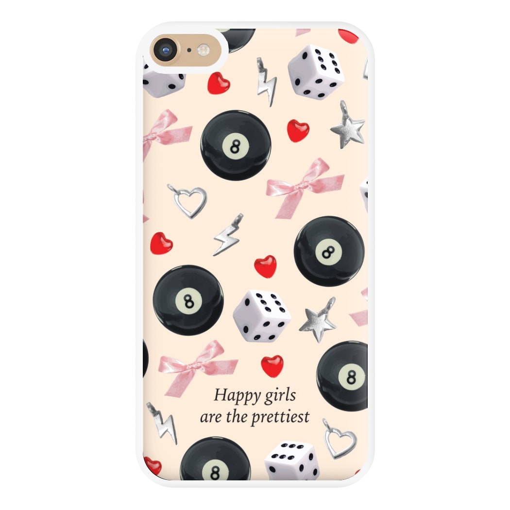 Happy Girls Are The Prettiest Pattern Phone Case for iPhone 6 Plus / 7 Plus / 8 Plus