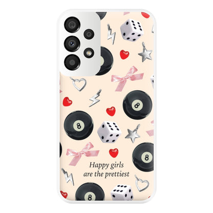 Happy Girls Are The Prettiest Pattern Phone Case for Galaxy A33