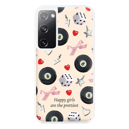 Happy Girls Are The Prettiest Pattern Phone Case for Galaxy S20