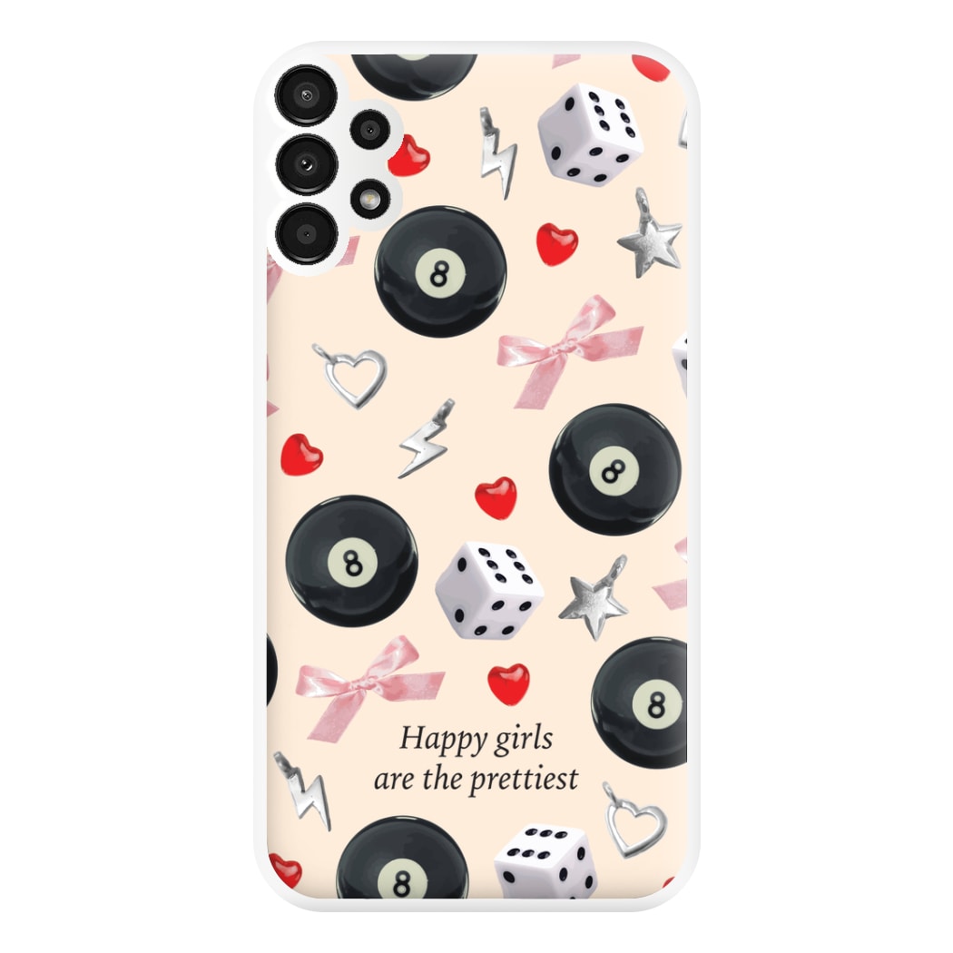 Happy Girls Are The Prettiest Pattern Phone Case for Galaxy A13
