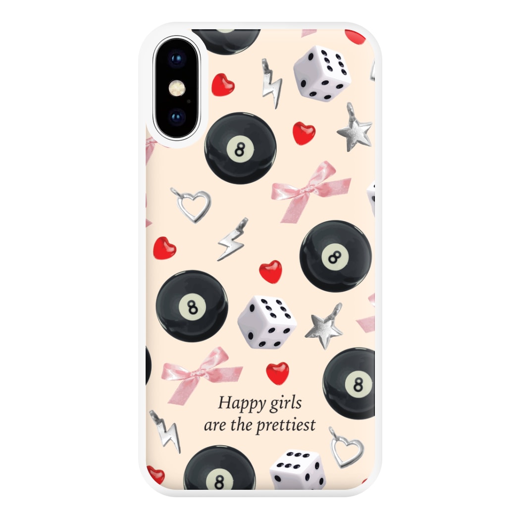 Happy Girls Are The Prettiest Pattern Phone Case for iPhone XS Max