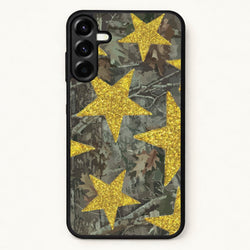 Camo And Glitter Stars Pattern Phone Case for Galaxy A37