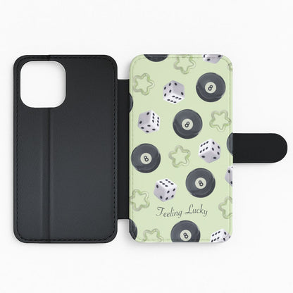 Feeling Lucky Assortment Pattern Flip Phone Case
