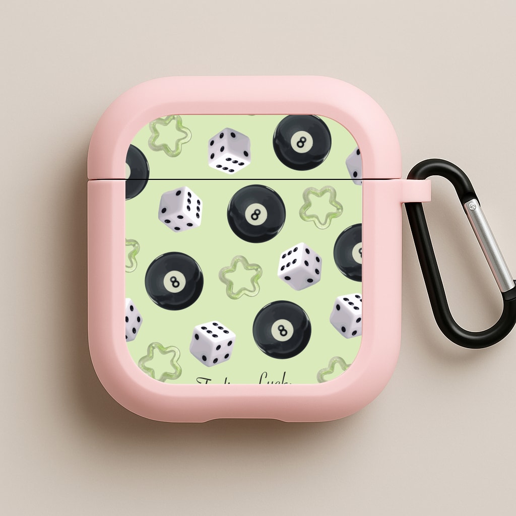 Feeling Lucky Assortment Pattern Pink AirPods Case