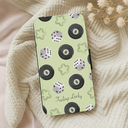 Feeling Lucky Assortment Pattern Wallet Phone Case
