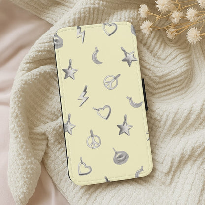 Bracelet Charms Pattern Wallet Phone Case
