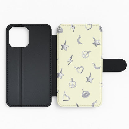 Bracelet Charms Pattern Flip Phone Case