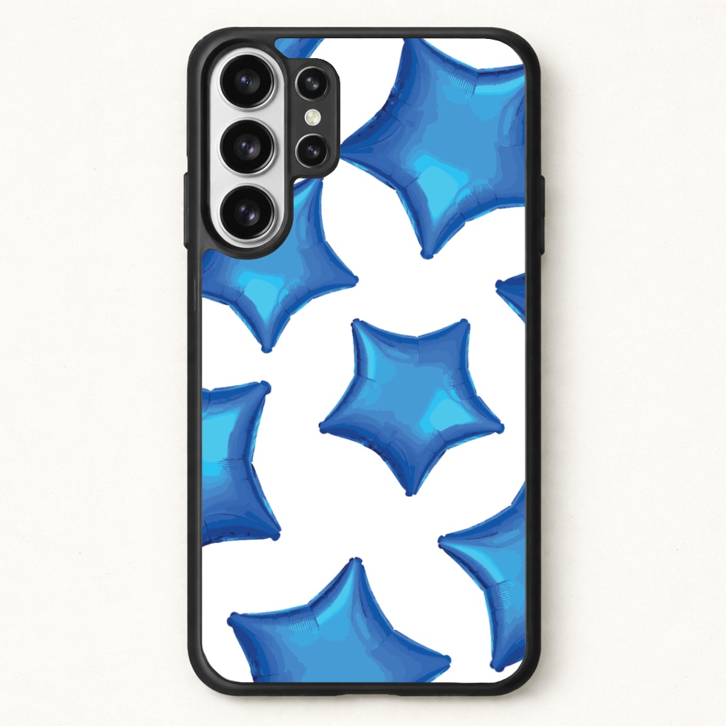 Blue Star Balloons Pattern Phone Case for Galaxy S26 Ultra