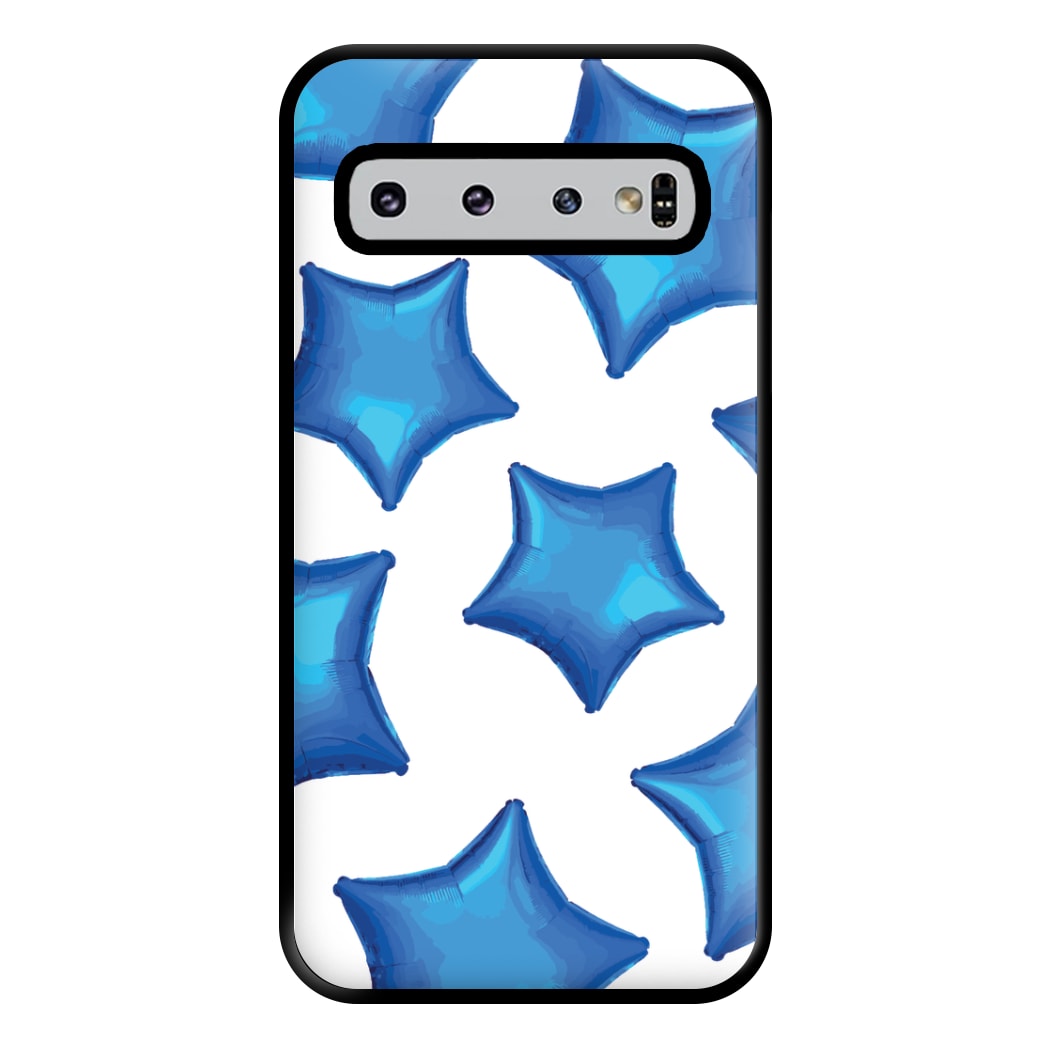 Blue Star Balloons Pattern Phone Case for Galaxy S10 Plus