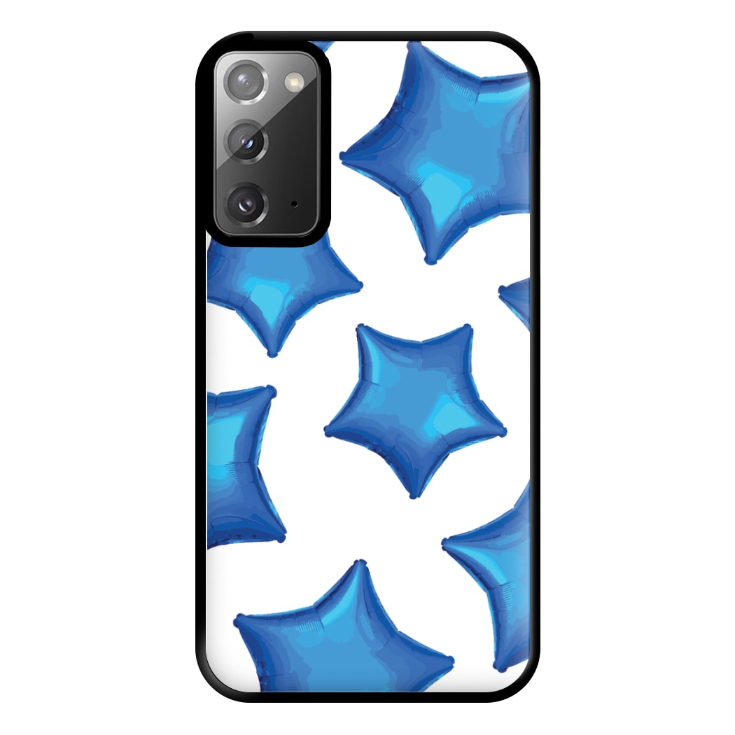 Blue Star Balloons Pattern Phone Case for Galaxy Note 20 Ultra
