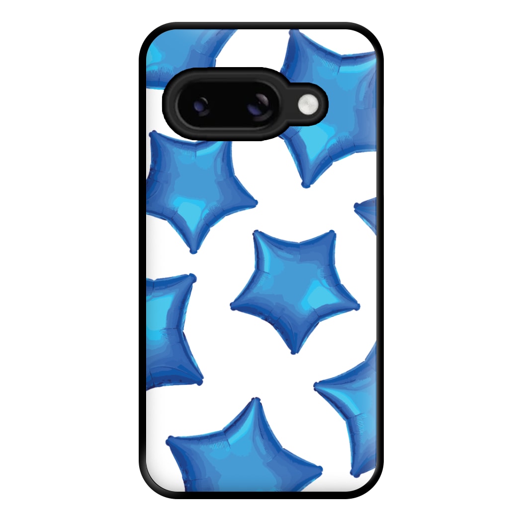 Blue Star Balloons Pattern Phone Case for Google Pixel 8a