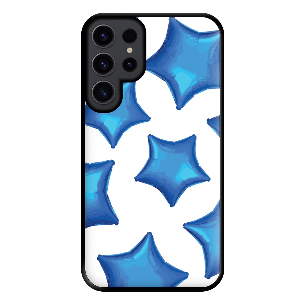 Blue Star Balloons Pattern Phone Case for Galaxy S23 Ultra