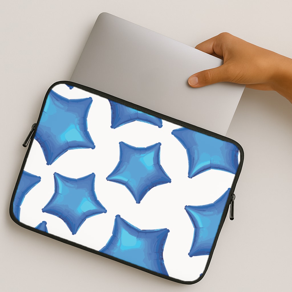 Blue Star Balloons Pattern MacBook Case