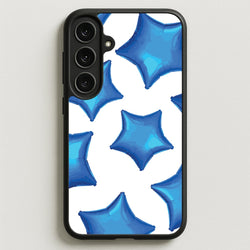 Blue Star Balloons Pattern Phone Case for Galaxy S25FE