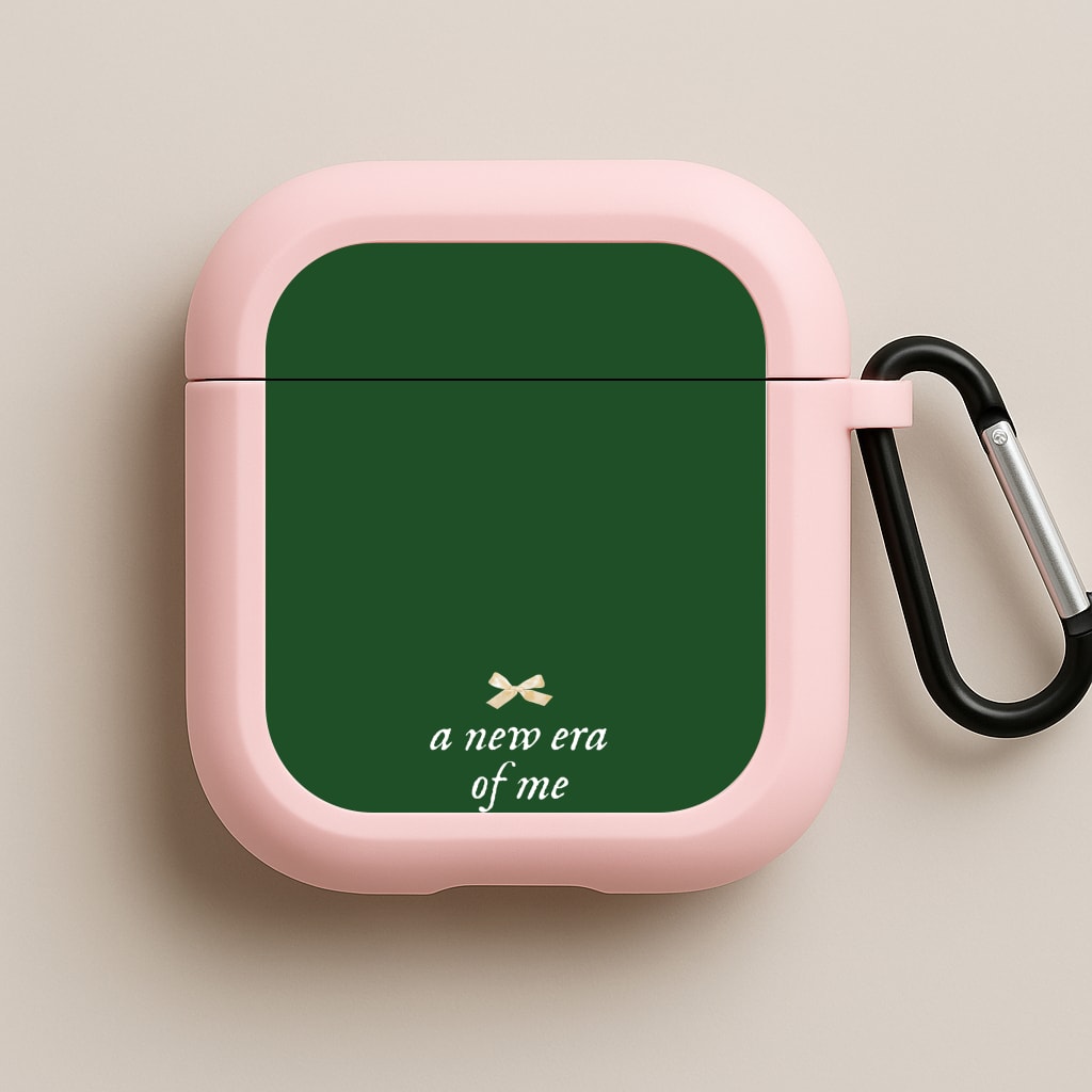 Coquette A New Era Of Me Green Pink AirPods Case
