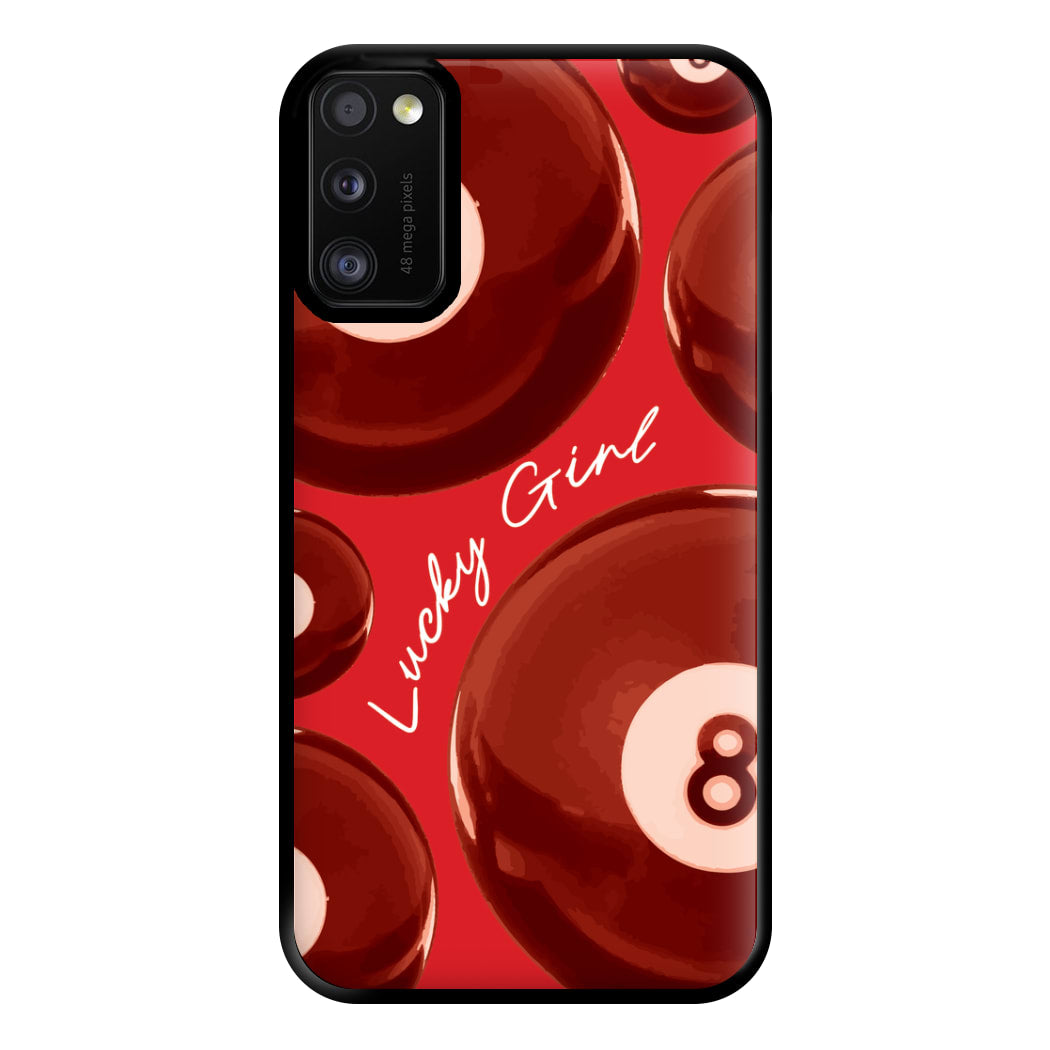 8-Ball Lucky Girl Pattern Phone Case for Galaxy A41