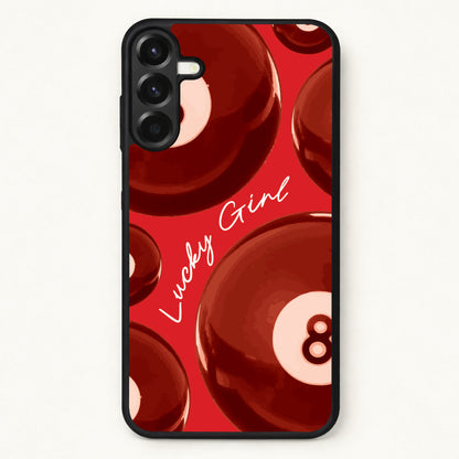 8-Ball Lucky Girl Pattern Phone Case for Galaxy A57